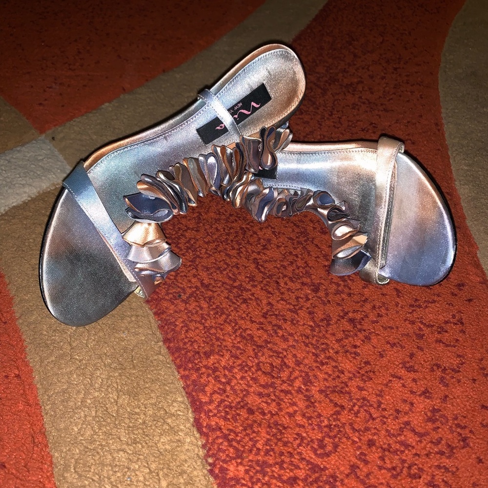 Nina luster open toe heels